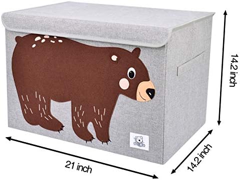 Large Toy Box Storage with Lid, Foldable Fabric Toy Chest Storage for Kids - Image 3