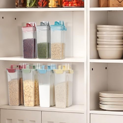 Airtight Rice Container 2-3Lbs, 2Qt Flour Storage Bin BPA free-Clear gray - Image 7