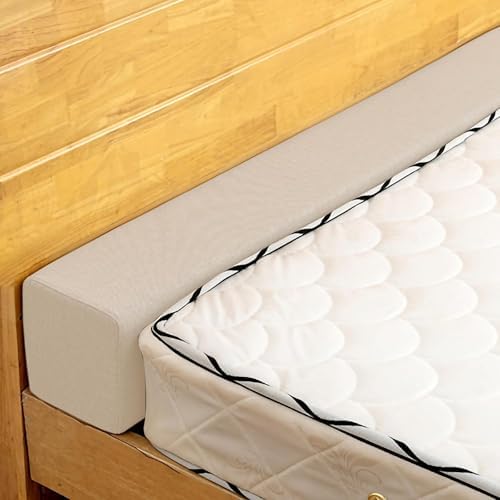 Bed Gap Filler/Mattress Space Filler, Mattress Extender for Twin/Full/Queen/King Bed, Close Gap(0-12") Between Mattress and Headboard or Wall, Stop Losing Your Pillows(Beige-LxWxD-60*6*12in) by ThinMayHomeProducts