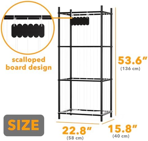 SpaceAid Stuffed Animal Storage Organizer, Wood Animals Zoo Toy Plushies Storage Holder, Large Capacity Plush Toy Cage for Playroom Organization, 22.8" Wide, Black - Image 4