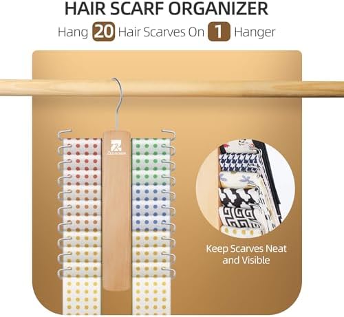 ZEDODIER 2 Pack Tie Hanger, Tie Organizer for Closet, Holds 40 Ties - Image 4