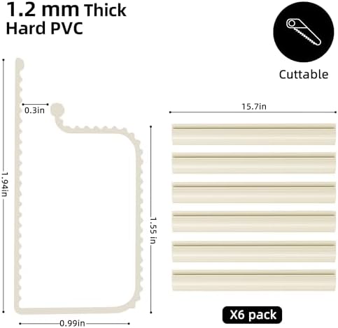 YECAYE Cable Management Under Desk, 94.2 in, Cable Raceway, Beige - Image 5