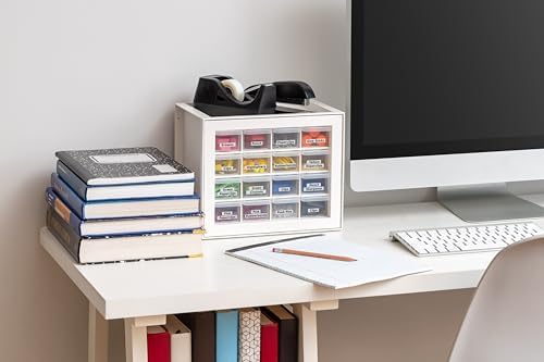IRIS USA 16-Drawer Small Drawer Organizer, Craft Desk Storage, White - Image 6