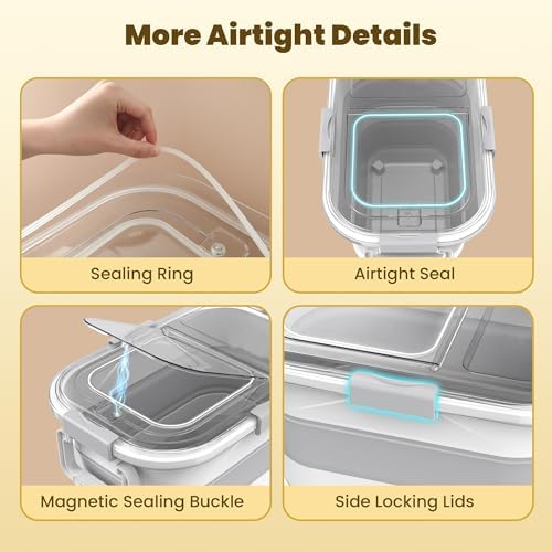HOYTAMDA 25-35Lbs Rice Container,Collapsible Food Storage Container Wheels - Image 5