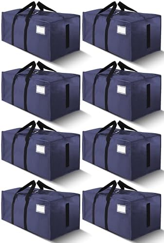 HOMESURE Supports 200lbs Heavy Duty Moving Bags - Strong Zipper & Wrap-Around Handles - Water-Resistant Storage Totes, Durable Alternative to Moving Boxes - 8 Pack - Blue by testVendor01-gamma