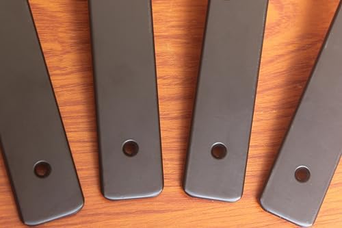 8 Pack - 7 inch Black Hidden L Shelf Bracket (1/5 Inch Thicked) Iron Floating Shelf Brackets Rustic Industrial Metal Brackets for Shelf Support - Image 5