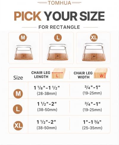 Chair Leg Floor Protectors Rectangle Caps Covers Furniture Pads - Image 3