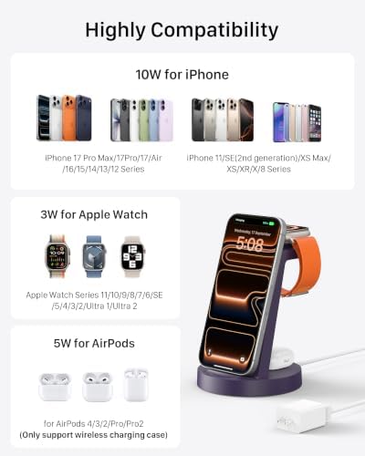 Anlmz 3 in 1 Charging Station - Wireless Charger for Apple Multiple Devices - Image 4