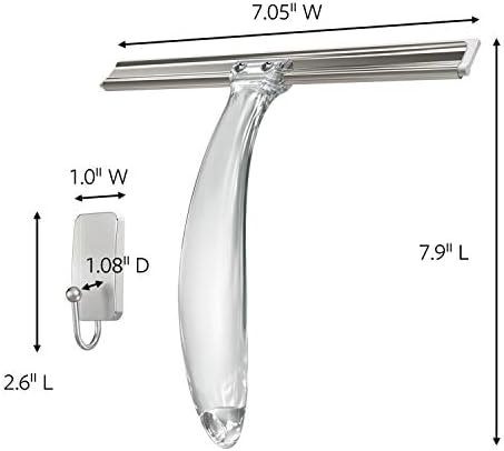 Command Bath Shower Small Water-Resistant Adhesive, Satin Nickel, 1 lb Capacity, 1 Squeegee, 1 Hook, 2 Strips, BATH32-SS-ES Caddy (Pack of 8) - Image 2