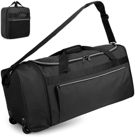 uarition 130L Foldable Rolling Duffle Bag with Wheels by DUFFEL