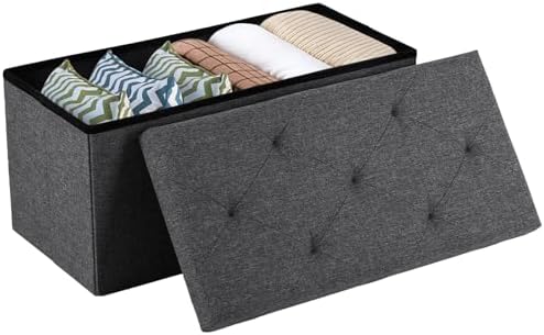 Sweetcrispy 30 Inch Folding Storage Ottoman Bench, Ottoman with Storage by Sweetcrispy