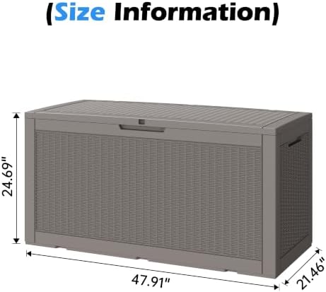 Outdoor Storage Box Waterproof, 110 Gallon Deck Box For Patio Storage - Image 2