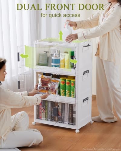 OlarHike 144QT Storage Bins with Lids for Closets, Office, Dorm, 3 Pack - Image 6