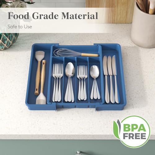 Lifewit Expandable Silverware Drawer Organizer, Kitchen Utensil Tray - Image 6