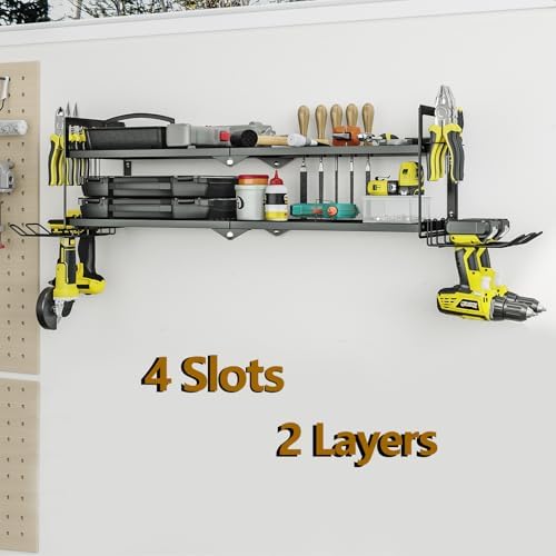 AZERPIAN Power Tool Organizer Heavy Duty Wall Mount Drill Tools Holder - Image 2