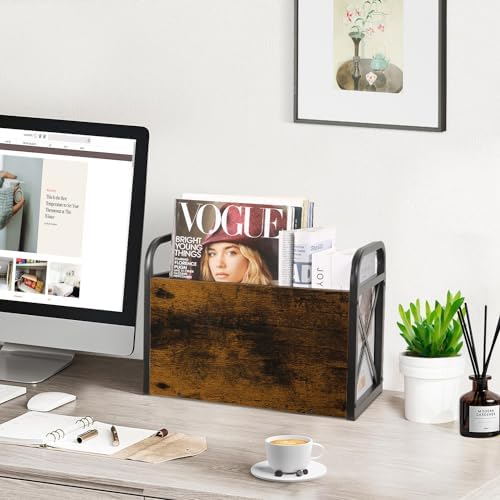 YINMIT Magazine Holder, Magazine Rack Floor, Magazine Storage Basket, Folder Organizer Bin for Books, Newspapers, Tablets - Image 2