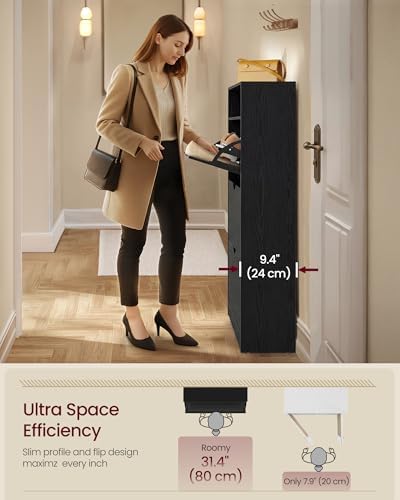 VASAGLE Shoe Cabinet with 3 Flip Drawers, Holds up to 24 Pairs of Shoes - Image 4