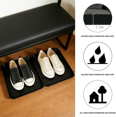 5Pcs Shoe Tray 14 x 11 Inch Waterproof Mat Wet Plastic Small Boot Tray, Multi-Purpose Garden Tool for Entryway Indoor - Image 5
