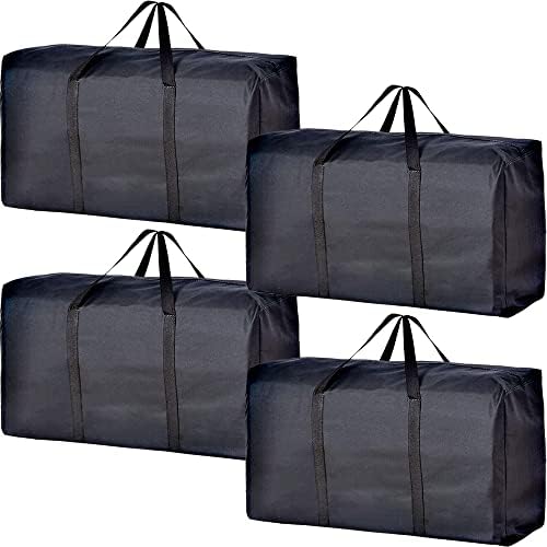 Extra Large Moving Bags with Strong Zippers & Carrying Handles, Storage Bags Storage Totes for Clothes, Moving Supplies, Space Saving, Oversized Storage Bag Organizer for Moving, Traveling (4 Pack) by Vioetry