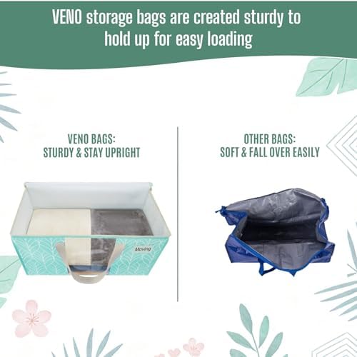 VENO Moving Bags, Wide Open Top, Clear Window, Evergreen, 6 Pack - Image 6