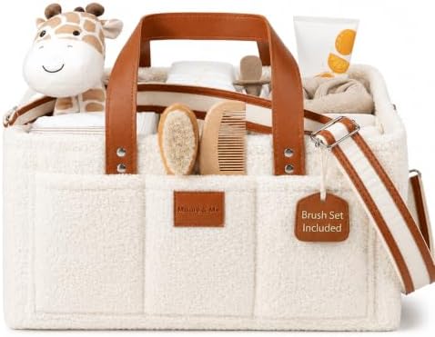 Boucle Baby Diaper Caddy Organizer, Off White by Unknown