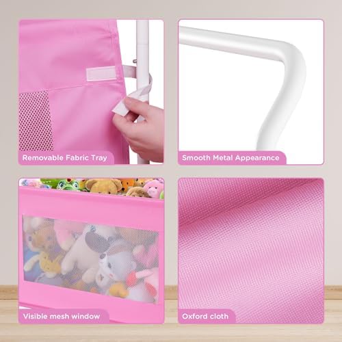 KEEGH Extra Large Toy Box for Kids, Heavy Duty Toy Storage Organizer, Pink - Image 4