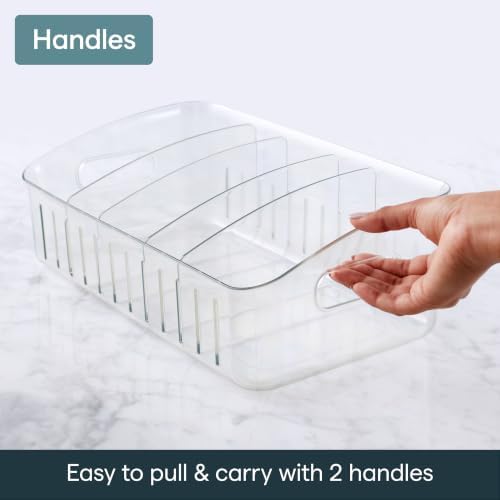 YouCopia FreezeUp Freezer Bin 15", BPA-Free Clear Fridge Organizer with Adjustable Dividers and Handles for Frozen Food and Leftovers - Image 5