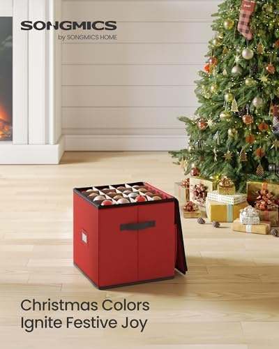SONGMICS Christmas Ornament Storage Box, with 3 Inches 64 Slots - Image 2
