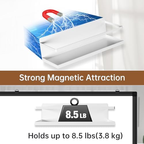 VANPET Magnetic Spice Rack for Refrigerator, Magnetic Fridge Shelf for Kitchen Spice Organizer, Spice Rack Wall Mount, Fridge Organizers and Storage (4, White) - Image 6