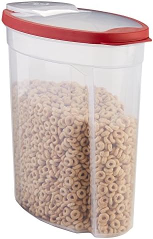 Rubbermaid Flex and Seal Cereal Keeper, 1.5 Gallon, BPA-Free, Clear with Red Lid, Airtight by Rubbermaid