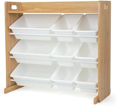 Humble Crew Kids Toy Organizer with Display Shelf, 9 Bins, 3 Tier Storage by HumbleCrew