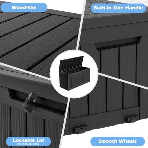 Outdoor Storage Box Waterproof, 82 Gallon Deck Box for Patio Storage - Image 5