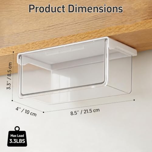 Medicine Cabinet Organizer Drawer, Under Shelf Storage for Bathroom - Image 2