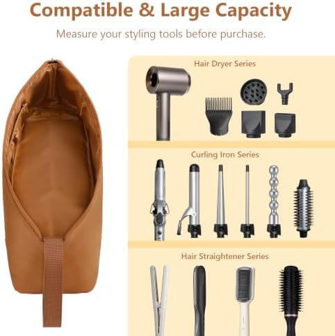 MOKURA Hair Tools Travel Bag with Heat Resistant Mat Fits Curling Iron - Image 5