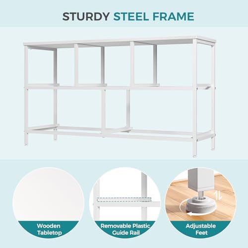 OLIXIS White Dresser for Bedroom, Wide Chest of Drawers for Clothes Storage - Image 5