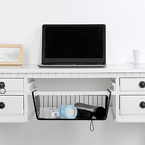 2Pcs Under Shelf Basket Metal Wire Under Cabinet Basket for Kitchen Pantry - Image 7