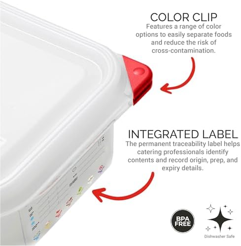 Araven Airtight Container, Food Pan with Lid for Storage in Kitchen and Restaurant, 1/2 GN 6" Deep, 1 Count, Clear - Image 3
