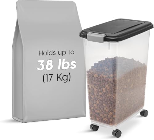 IRIS USA Dog Food Storage Container, Up to 38 lbs, Black, Made in USA - Image 4