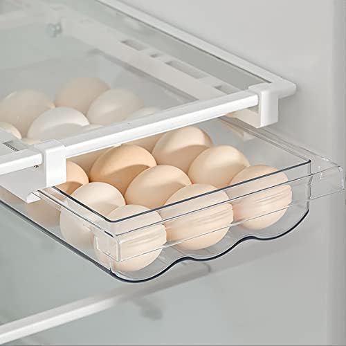 Egg Holder For Refrigerator，Mini Fridge Drawer Organizer Egg Storage Bin Clear Egg Tray Clear Plastic Storage Container - Image 7