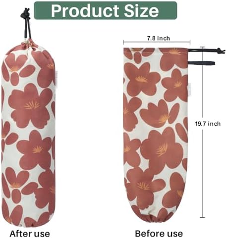 TOGETRUE Plastic Bag Holder, Lightweight Grocery Bag Holder for Plastic Bags, Wall Mount Shopping Storage Organizer, Reusable Dispenser for Kitchen Pantry Outdoor (Coral Red) - Image 3