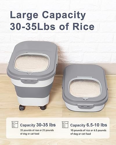 20-30 Lbs Rice Storage Container,Collapsible Food Storage Containers - Image 2