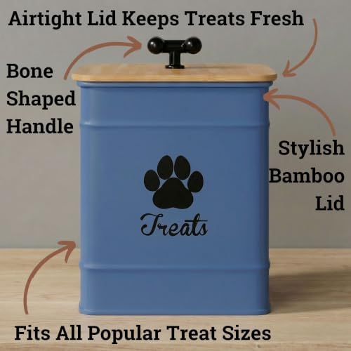 Dog Treat Container Airtight, 6"W x 8"H, Powder Coated, 12 Cup Capacity - Image 2