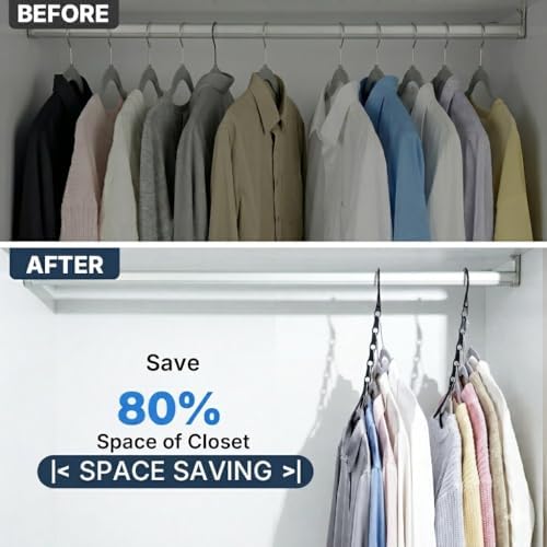 HOUSE DAY 10 Pack Closet Organizers and Storage with 5 Holes for Cascading - Image 2