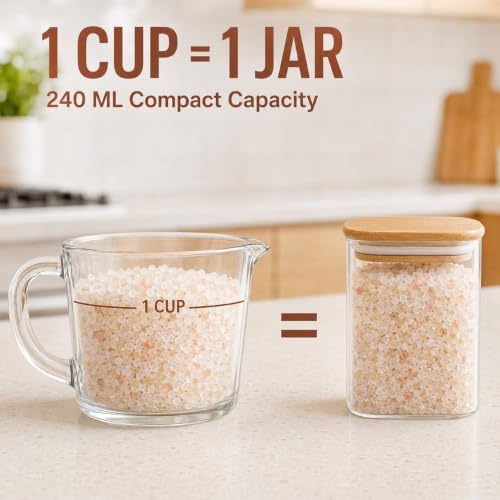 ComSaf Glass Spice Jars 8oz Set of 6, Seasoning Containers with 9 Labels - Image 4