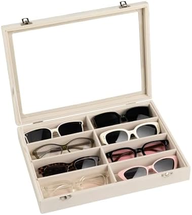 Frebeauty 8-Slot Sunglass Organizer,Velvet Sunglass Holder for Drawer by Frebeauty