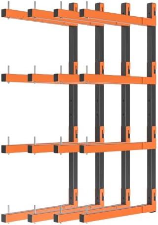 Lumber Storage Rack Wall Mount, Metal 8-Level Wood Storage Rack by Olgsibb