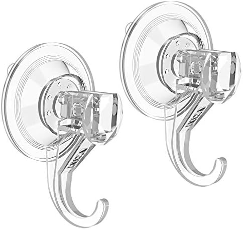 VIS'V Shower Suction Cup Hooks, Removable and Reusable, Clear, Small, 4 Pcs by VISV