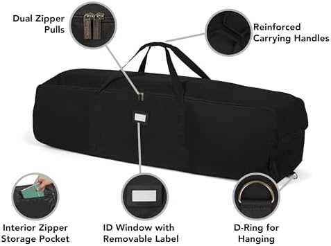 Covermates Storage Duffel Bag, 48" W x 24" D x 18" H, Black - Image 5