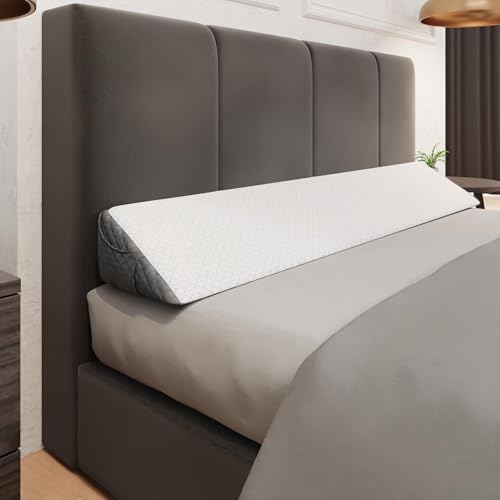 Kolbs Bed Wedge Pillow for Headboard | Modern Stylish Pillow to Fill Gap Between Headboard and Mattress | Bed Gap Filler (Queen Headboard Wedge Pillow - 60") by Kolbs