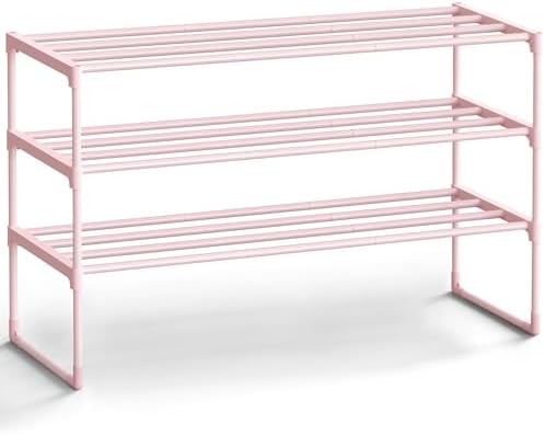 SONGMICS Shoe Rack, 3-Tier Shoe Organizer, Metal Storage Shelf by SONGMICSbySONGMICSHOME